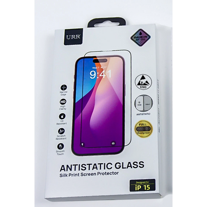 URR Apple iPhone 15 Pro 3D Anti Reflection AR Ultra HD Cam Ekran Koruyucu - Siyah