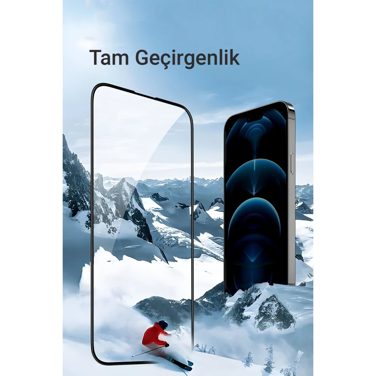 URR Apple iPhone 15 Pro 3D Curved Edge HD Cam Ekran Koruyucu - Siyah