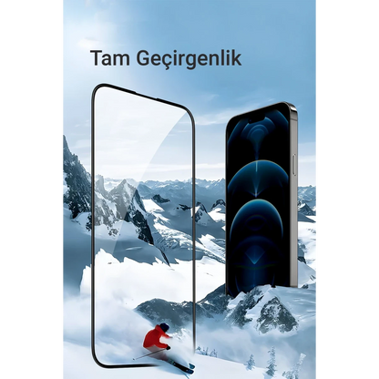 URR Apple iPhone 15 Pro 3D Curved Edge HD Cam Ekran Koruyucu - Siyah