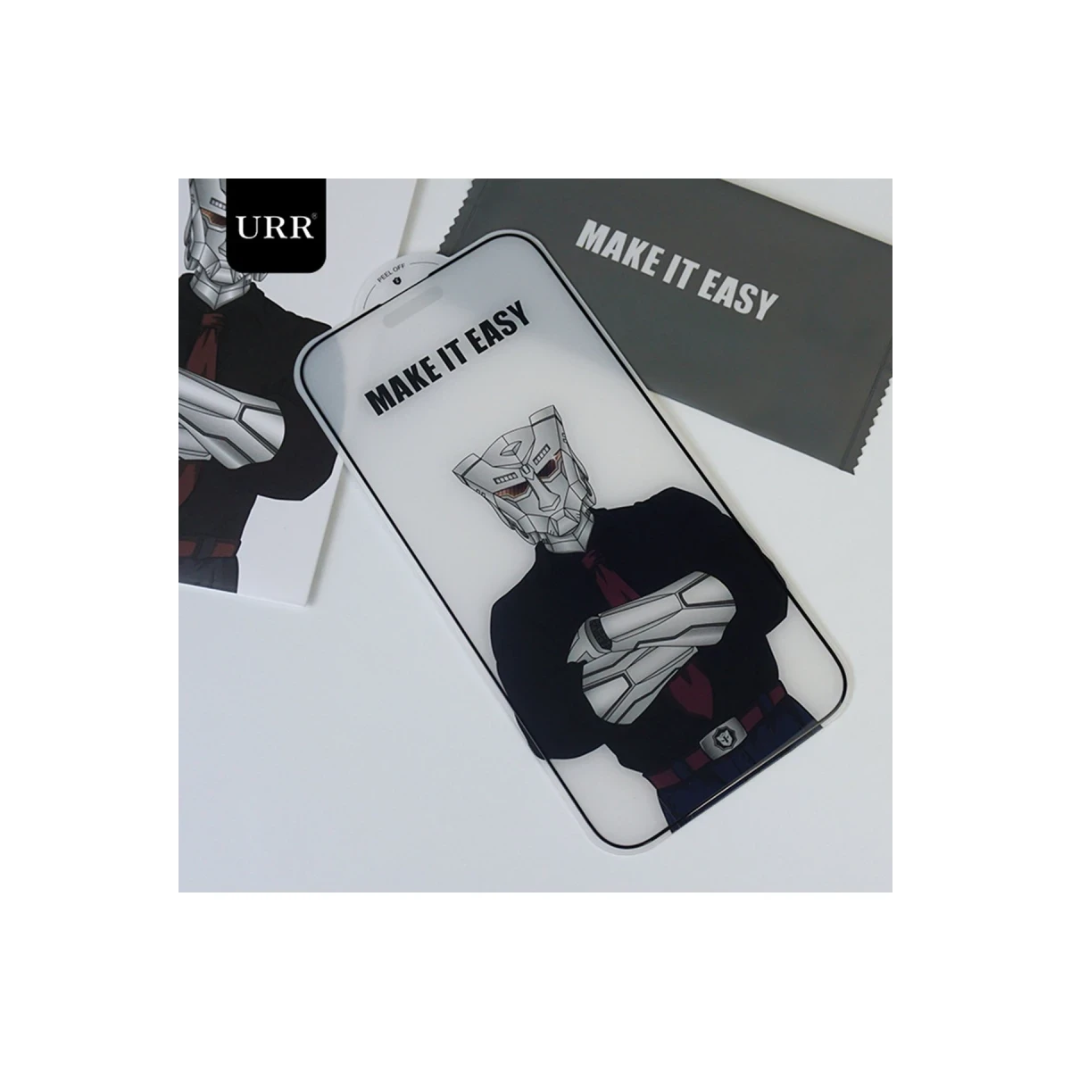 URR Apple iPhone 15 Pro 3D Matte Antiglare Resin Edge Cam Ekran Koruyucu - Siyah