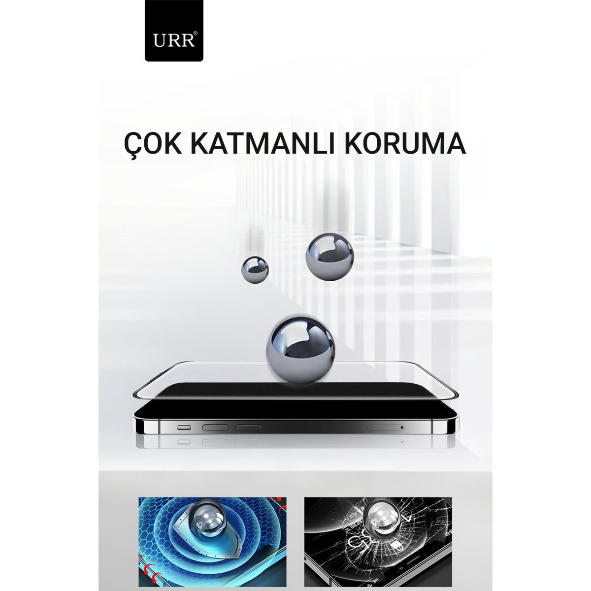 URR Apple iPhone 15 Pro 3D Matte Antiglare Resin Edge Cam Ekran Koruyucu
