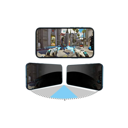 URR Apple iPhone 15 Pro 4 Way Anti Spy 360 Privacy Cam Ekran Koruyucu - Siyah