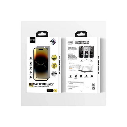 URR Apple iPhone 15 Pro HD Privacy Cam Ekran Koruyucu - Siyah