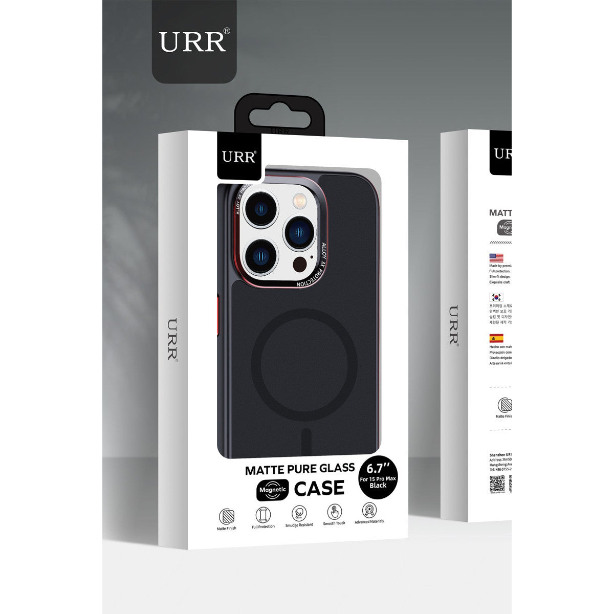 URR Apple iPhone 15 Pro Matte Pure Glass Magsafe Kapak