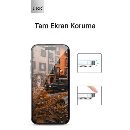URR Apple iPhone 15 Pro Max 3D Privacy Resin Edge Cam Ekran Koruyucu