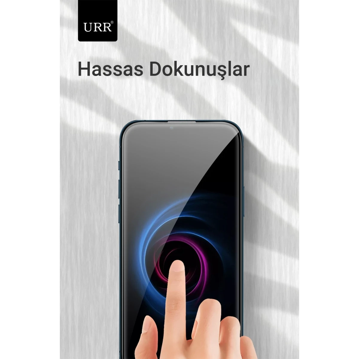 URR Apple iPhone 15 Pro Max 3D Resin Edge Cam Ekran Koruyucu - Siyah