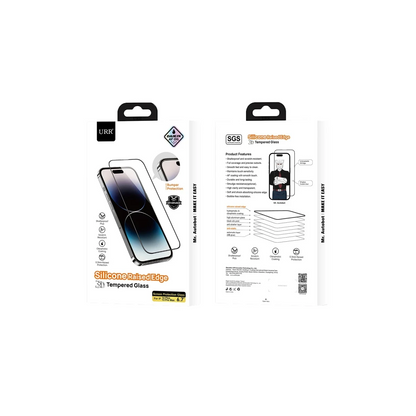 URR Apple iPhone 15 Pro Max 3D Silikon Edge HD Cam Ekran Koruyucu - Siyah