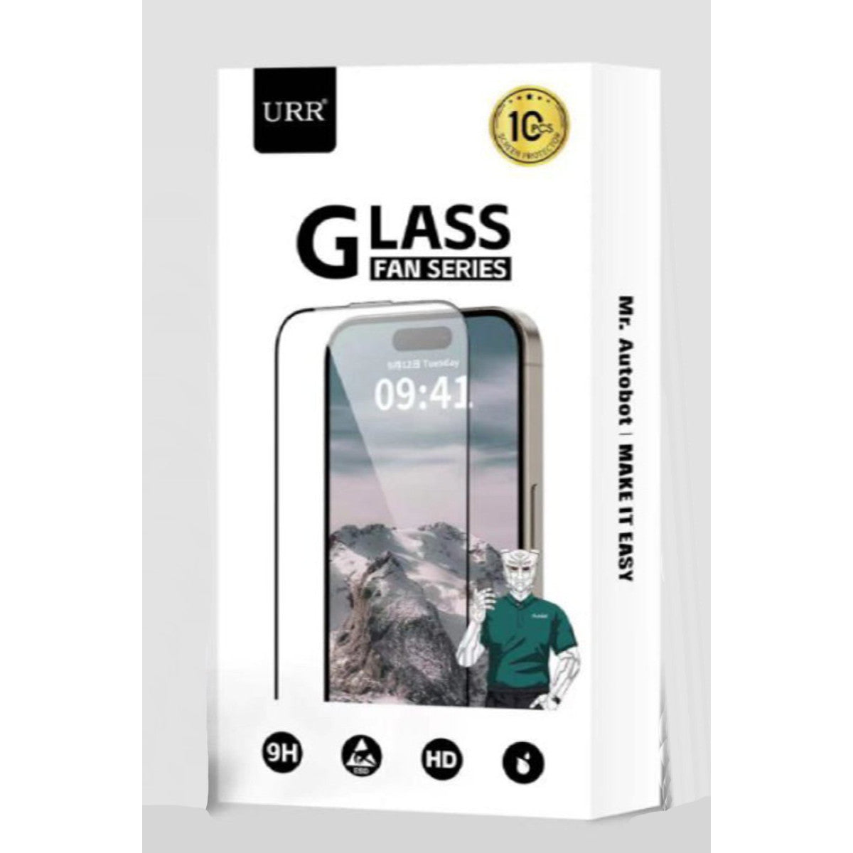 URR Apple iPhone 15 Pro Max Fan Series HD Antistatik Cam Ekran Koruyucu 10 Adet