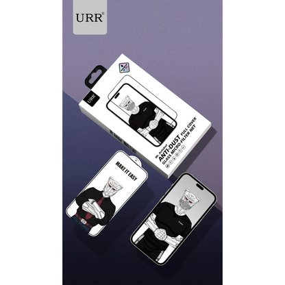 URR Apple iPhone 15 Pro Max Lazer Antidust Cam Ekran Koruyucu - Siyah