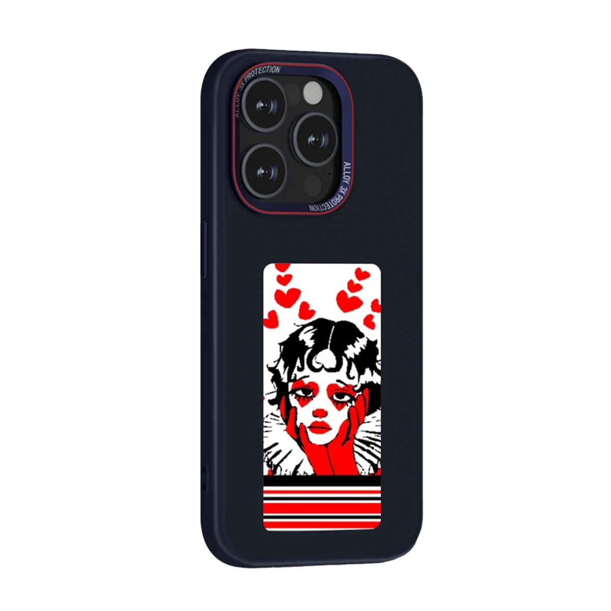 URR Apple iPhone 15 Pro Max NFC Smart Case Akıllı Kapak - Lacivert