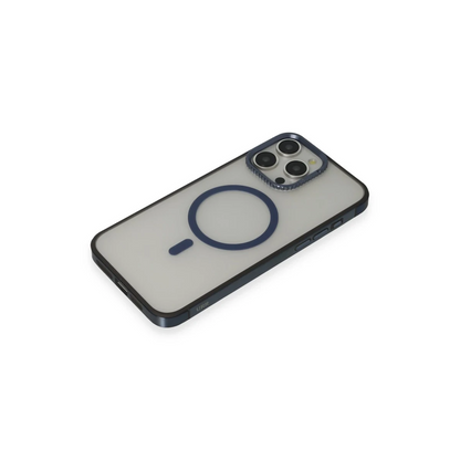 URR Apple iPhone 15 Pro Max PVDSS Lens Titanium Edge Magsafe Kapak - Lacivert