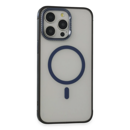 URR Apple iPhone 15 Pro Max PVDSS Lens Titanium Edge Magsafe Kapak - Lacivert