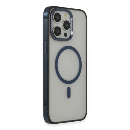 URR Apple iPhone 15 Pro Max PVDSS Lens Titanium Edge Magsafe Kapak - Lacivert