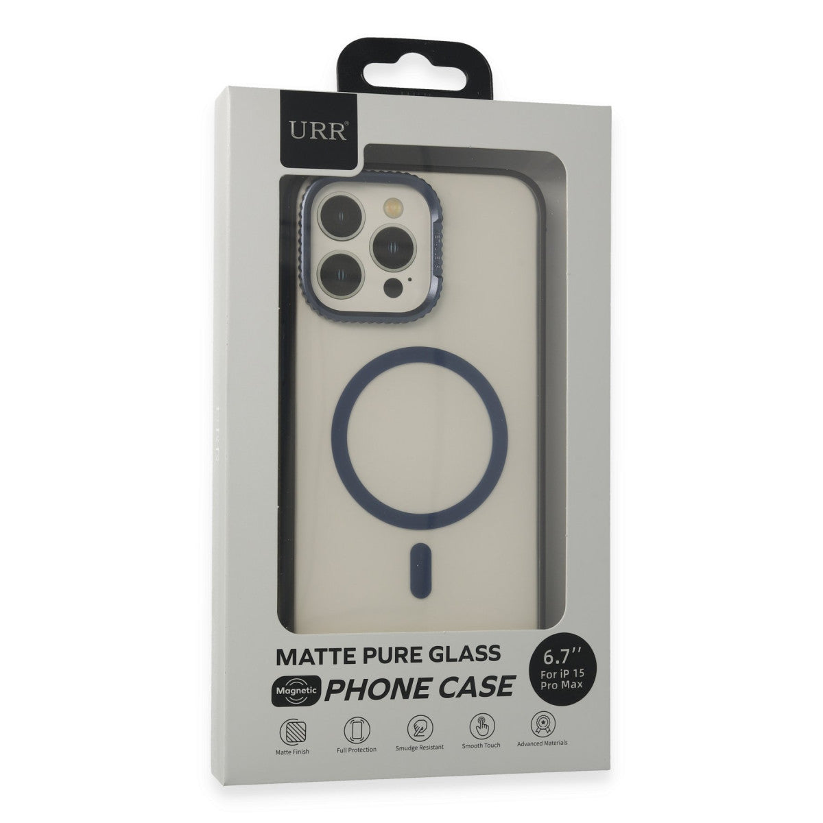 URR Apple iPhone 15 Pro Max PVDSS Lens Titanium Edge Magsafe Kapak