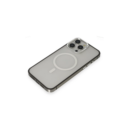 URR Apple iPhone 15 Pro Max PVDSS Lens Titanium Edge Magsafe Kapak - Titan Gri