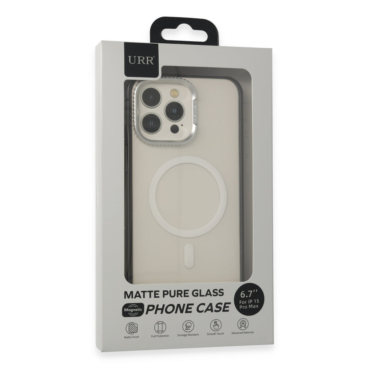 URR Apple iPhone 15 Pro Max PVDSS Lens Titanium Edge Magsafe Kapak