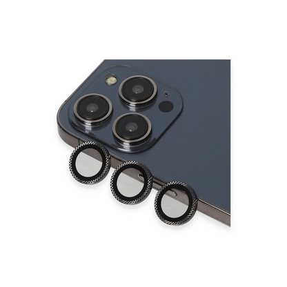 URR Apple iPhone 15 Pro Max Rhomb Snakeskin AR Kamera Lens Koruyucu - Siyah
