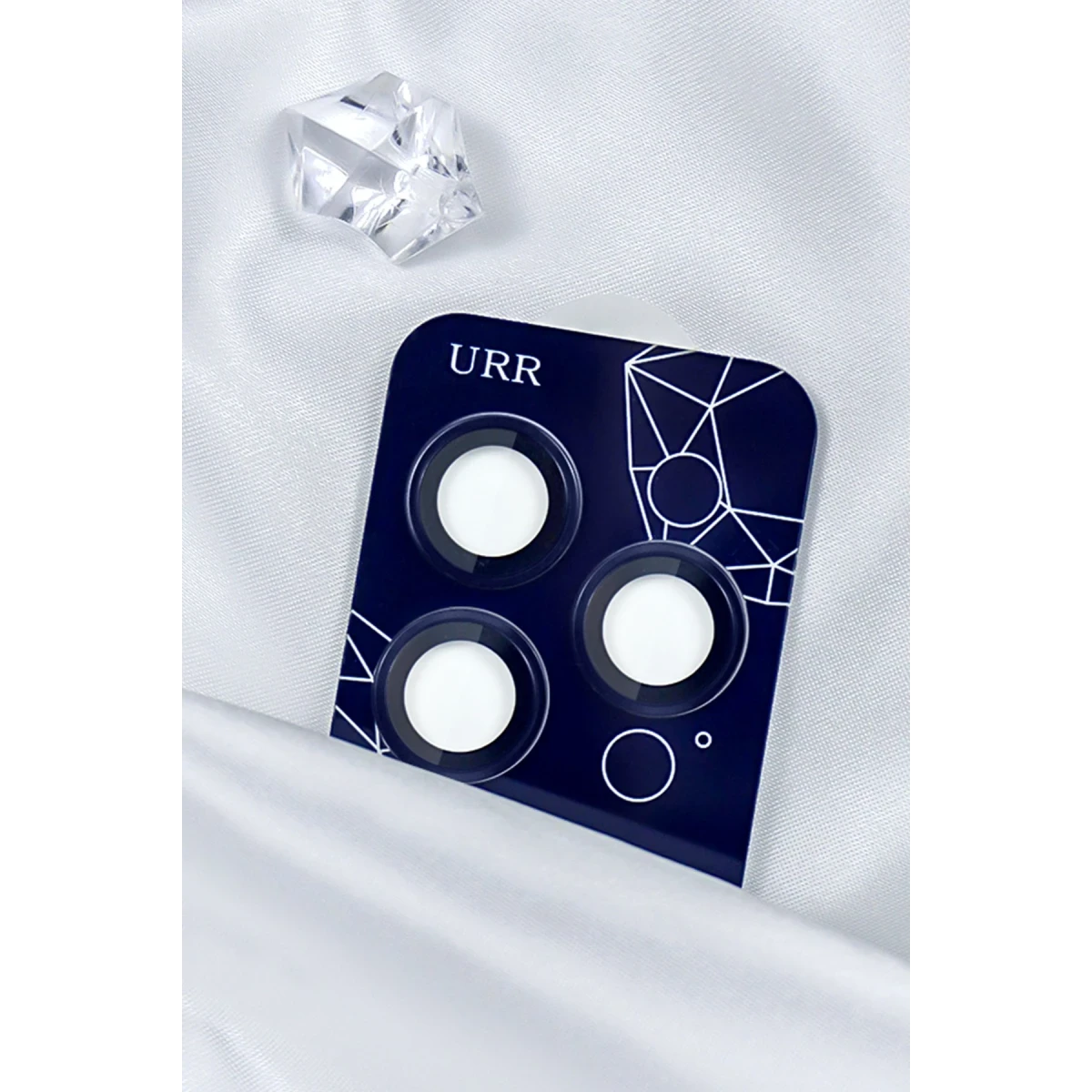 URR Apple iPhone 15 Pro Max Sapphire PVDSS Kamera Lens Koruyucu - Natural Grey