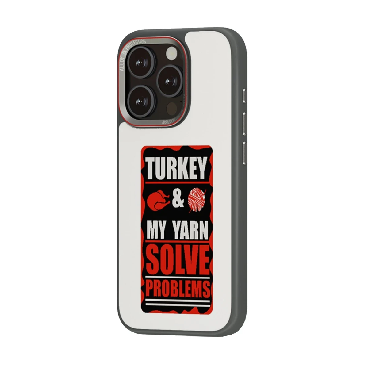 URR Apple iPhone 15 Pro NFC Smart Case Akıllı Kapak - Titan Gri
