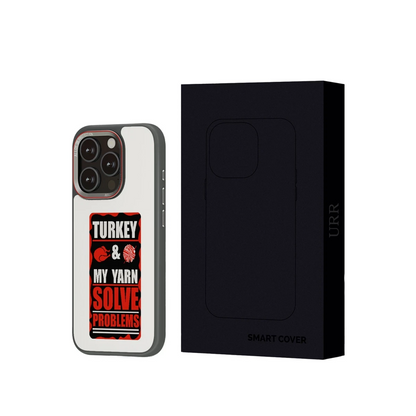 URR Apple iPhone 15 Pro NFC Smart Case Akıllı Kapak - Titan Gri