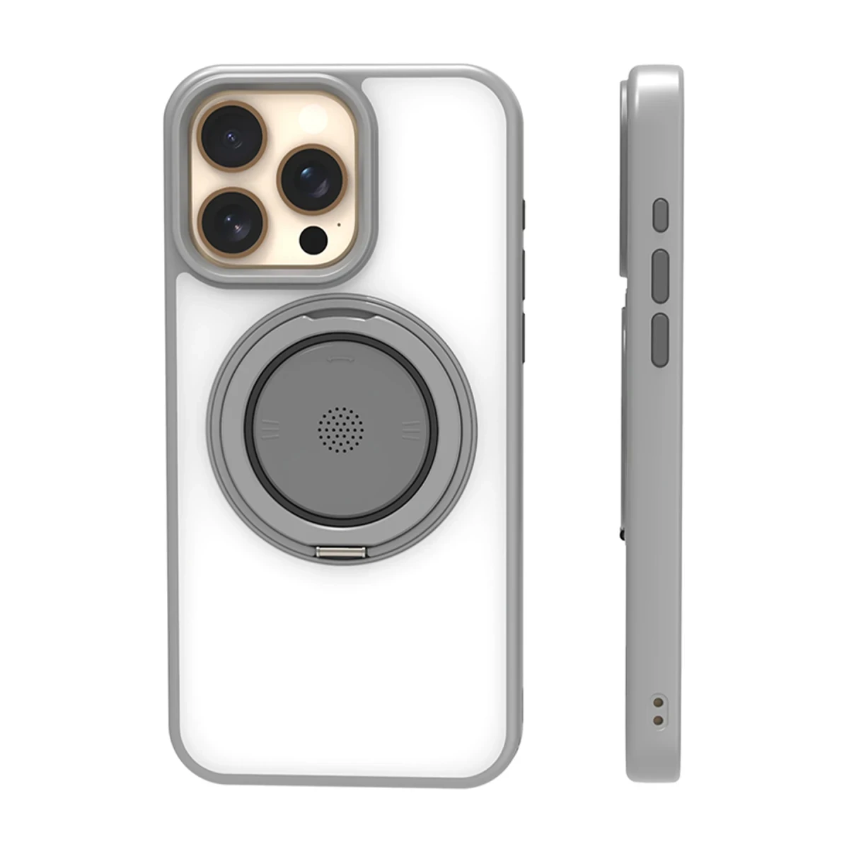 URR Apple iPhone 15 Pro Perfume Magsafe Standlı Kapak - Titan Gri
