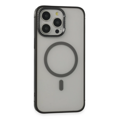 URR Apple iPhone 15 Pro PVDSS Lens Titanium Edge Magsafe Kapak - Siyah