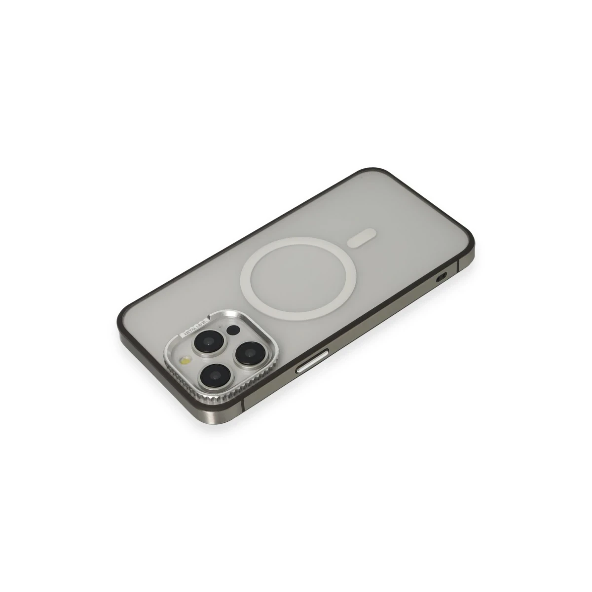 URR Apple iPhone 15 Pro PVDSS Lens Titanium Edge Magsafe Kapak - Titan Gri