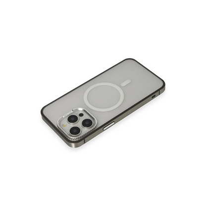 URR Apple iPhone 15 Pro PVDSS Lens Titanium Edge Magsafe Kapak - Titan Gri
