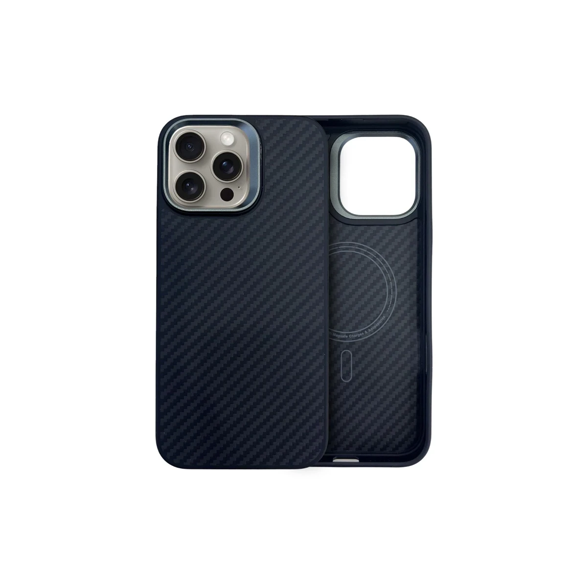 URR Apple iPhone 15 Pro Real Kevlar Magsafe Kapak - Siyah