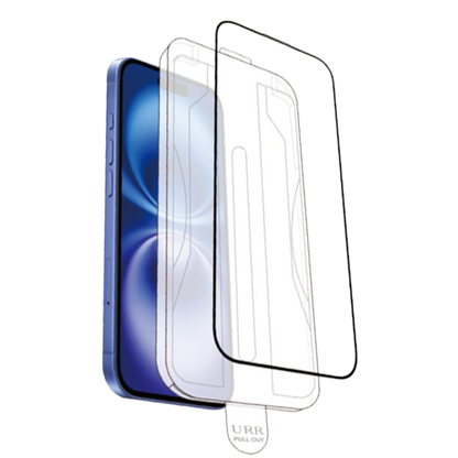 URR Apple iPhone 16 AutoKit Antidust HD Cam Ekran Koruyucu - Siyah