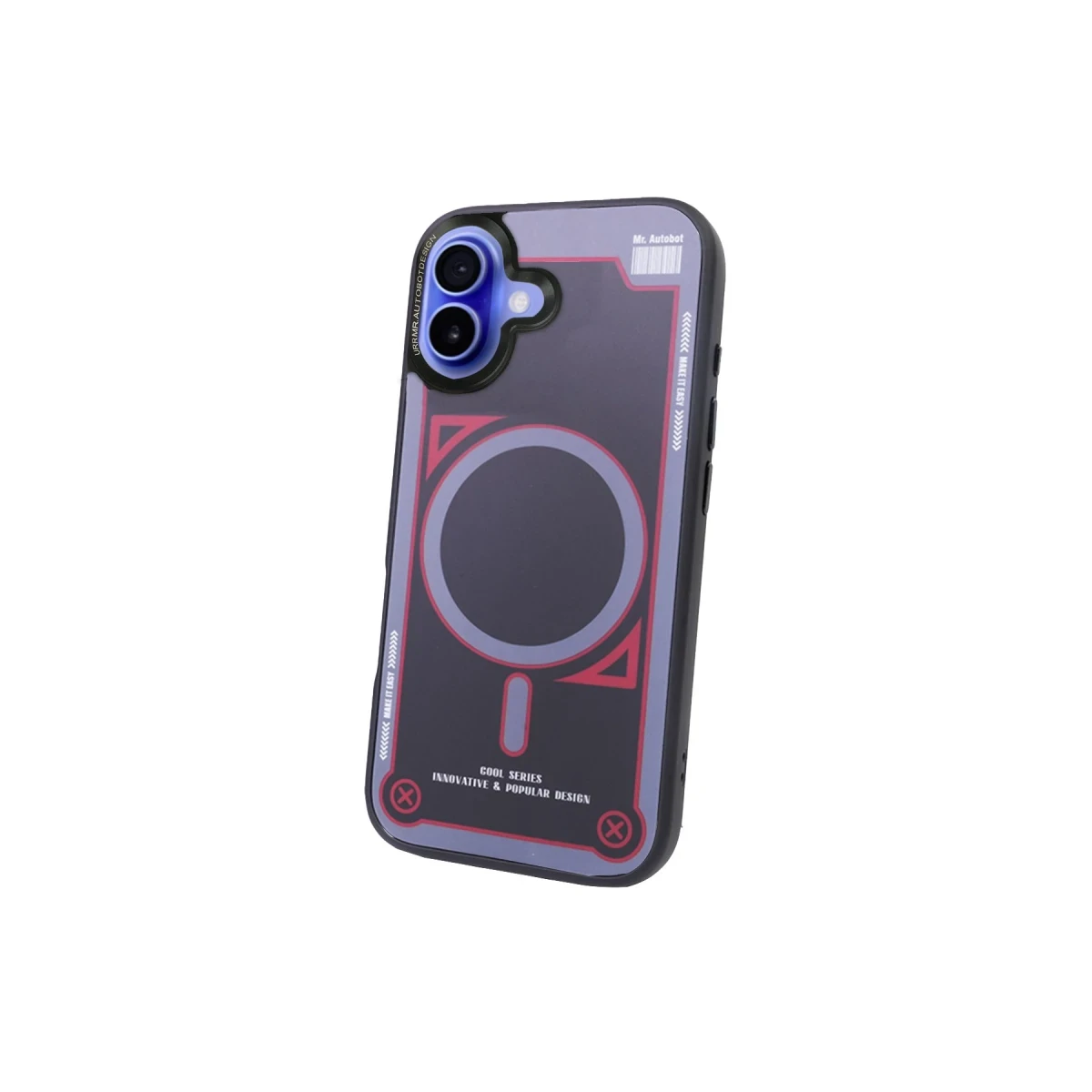 URR Apple iPhone 16 Cool Series Matte Pure PC Magsafe Kapak - Siyah