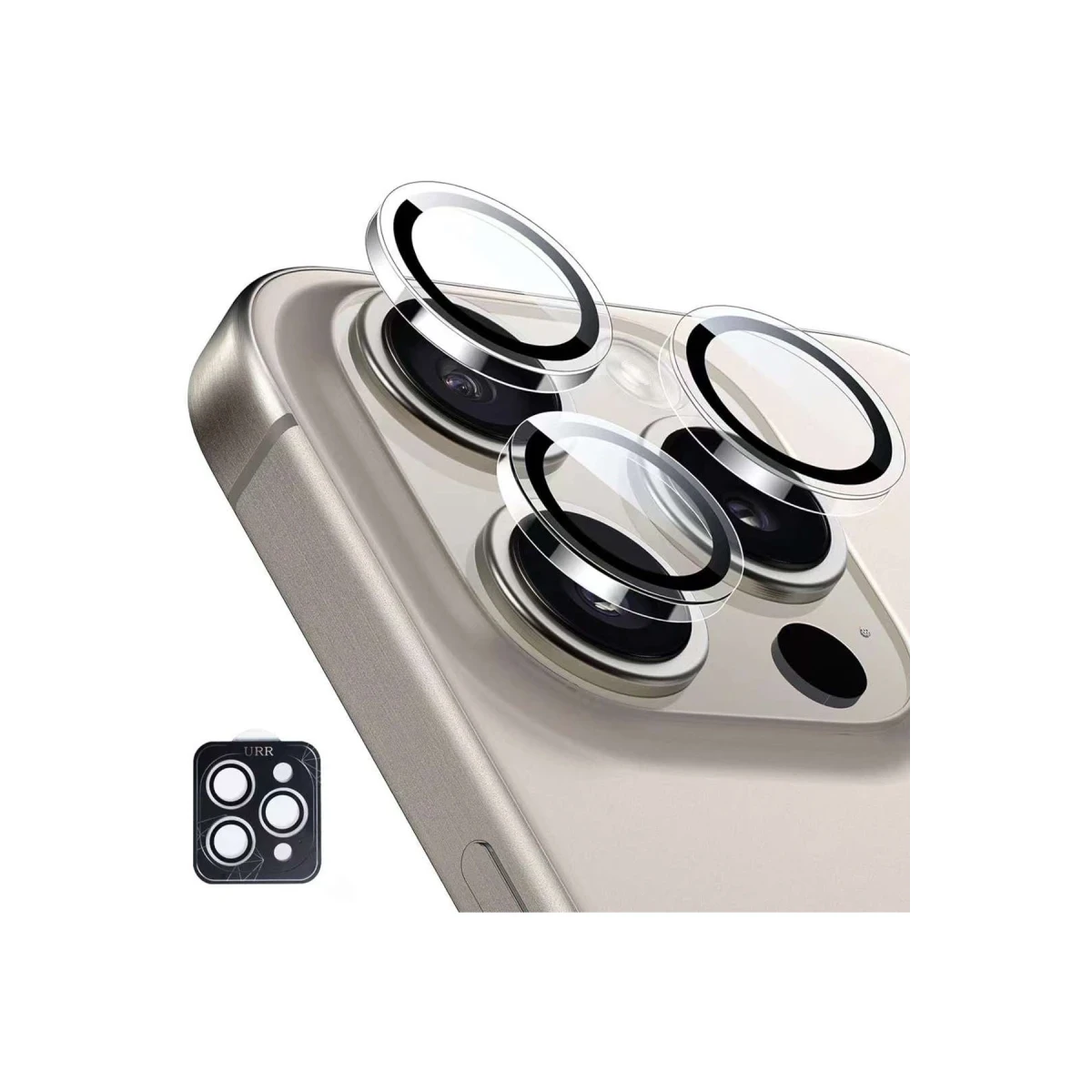 URR Apple iPhone 16 Crystal Clear Magsafe 3in1 Ekran Koruyucu ve Kamera Lens Set - Şeffaf