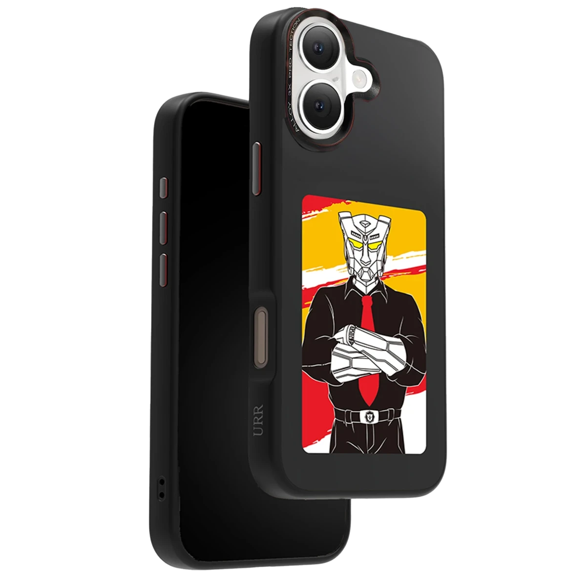 URR Apple iPhone 16 NFC Smart Case Akıllı Kapak - Siyah