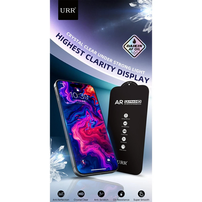 URR Apple iPhone 16 Pro 3D Anti Reflection AR Ultra HD Cam Ekran Koruyucu - Siyah