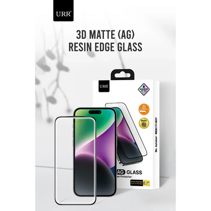 URR Apple iPhone 16 Pro 3D Matte Antiglare Resin Edge Cam Ekran Koruyucu - Siyah