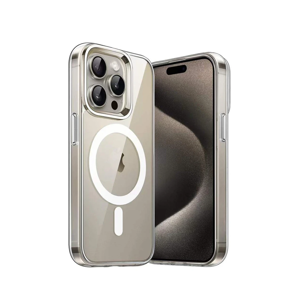 URR Apple iPhone 16 Pro Crystal Clear Magsafe 3in1 Ekran Koruyucu ve Kamera Lens Set - Şeffaf