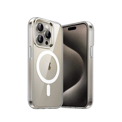 URR Apple iPhone 16 Pro Crystal Clear Magsafe 3in1 Ekran Koruyucu ve Kamera Lens Set - Şeffaf