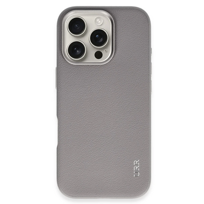 URR Apple iPhone 16 Pro Innovative Leather Magsafe Kapak - Titan Gri