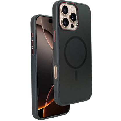 URR Apple iPhone 16 Pro Matte Pure Glass Magsafe Kapak - Siyah