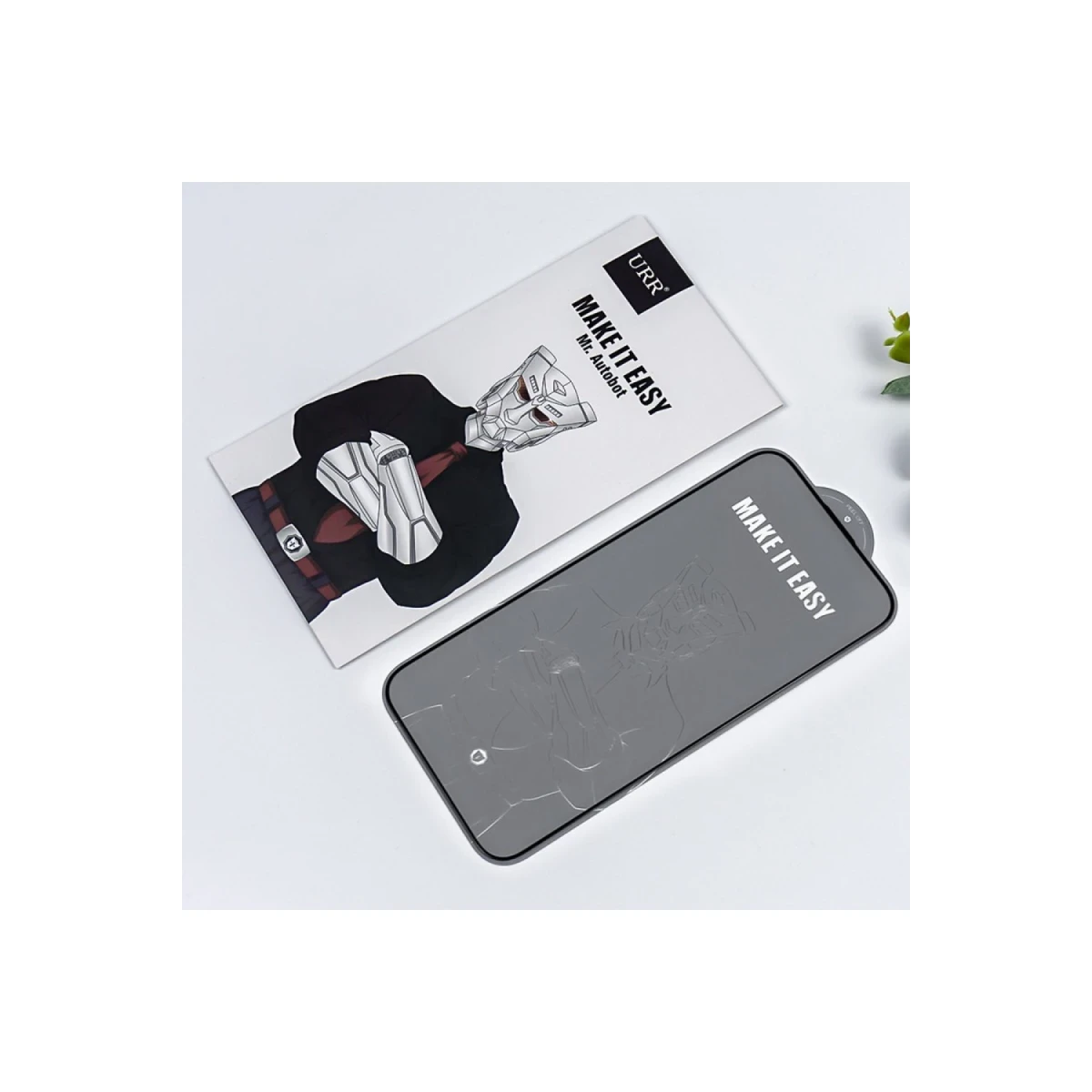 URR Apple iPhone 16 Pro Max 2.5D Antistatik Silkscreen Cam Ekran Koruyucu - Siyah