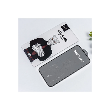 URR Apple iPhone 16 Pro Max 2.5D Antistatik Silkscreen Cam Ekran Koruyucu - Siyah