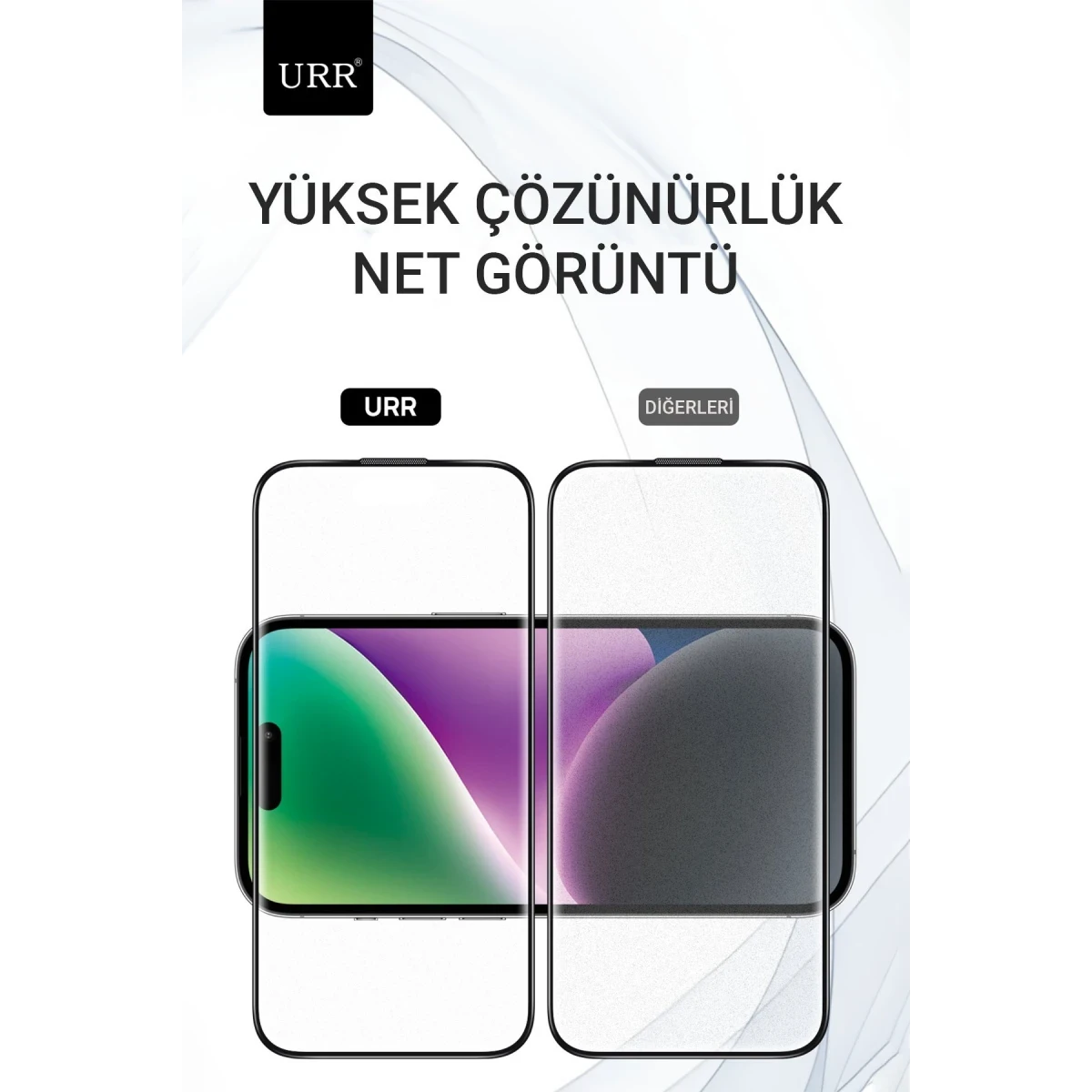 URR Apple iPhone 16 Pro Max 3D Matte Antiglare Resin Edge Cam Ekran Koruyucu - Siyah