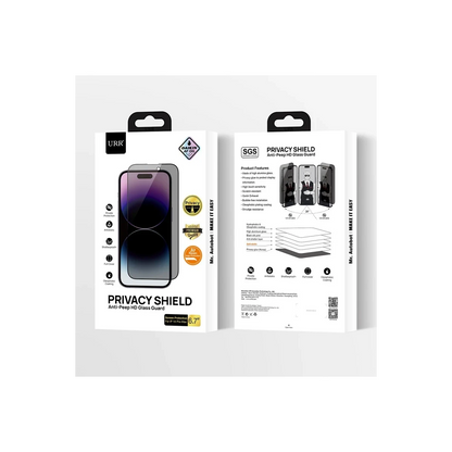 URR Apple iPhone 16 Pro Max 3D Privacy Resin Edge Cam Ekran Koruyucu - Siyah