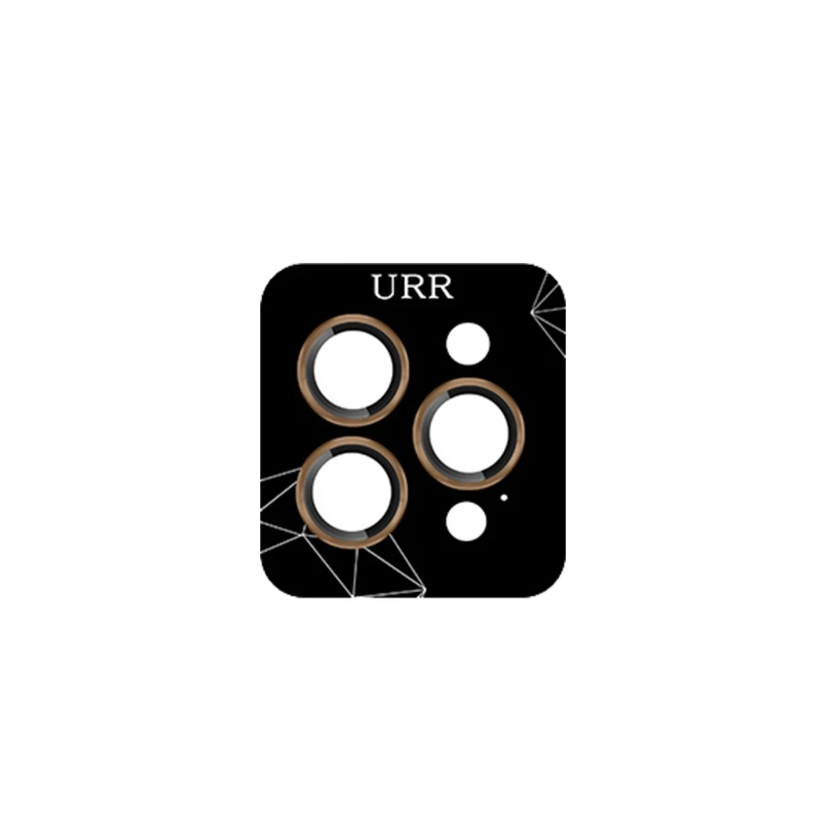 URR Apple iPhone 16 Pro Max 3D PVD Dioxide Kamera Lens Koruyucu - Gold