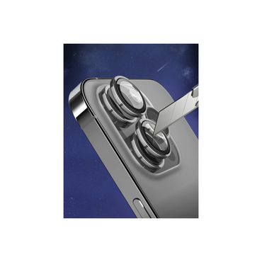 URR Apple iPhone 16 Pro Max 3D PVD Dioxide Kamera Lens Koruyucu - Natural Grey