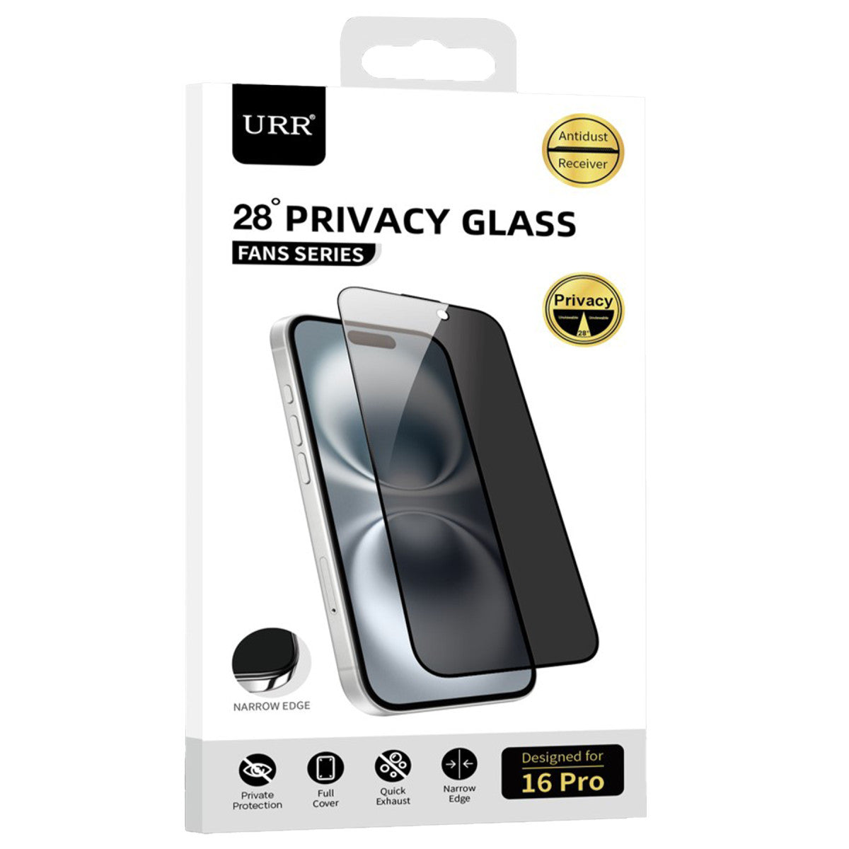 URR Apple iPhone 16 Pro Max Fans Series Premium Hayalet Cam Ekran Koruyucu