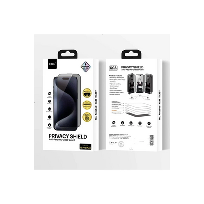 URR Apple iPhone 16 Pro Max Matte Privacy Cam Ekran Koruyucu - Siyah
