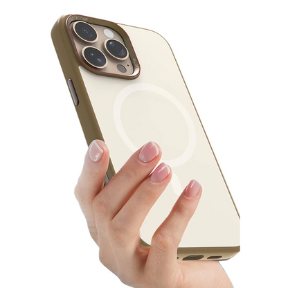 URR Apple iPhone 16 Pro Max Matte Pure Glass Magsafe Kapak - Gold
