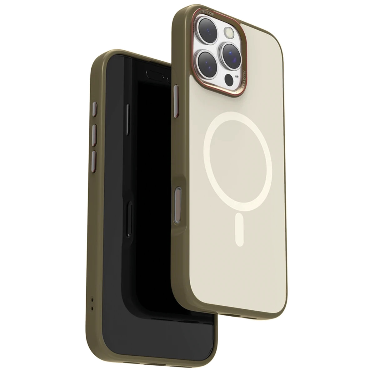 URR Apple iPhone 16 Pro Max Matte Pure Glass Magsafe Kapak - Gold