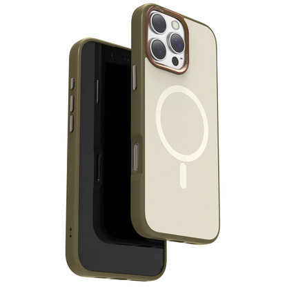 URR Apple iPhone 16 Pro Max Matte Pure Glass Magsafe Kapak - Gold